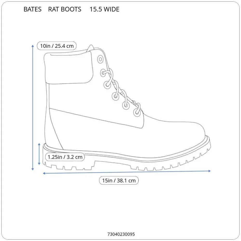 NEW Bates E29502 Mens USMC Hot Weather Desert Tan Rat Military SZ 15.5W SZ 15.5W